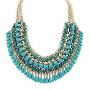 New light blue color necklace