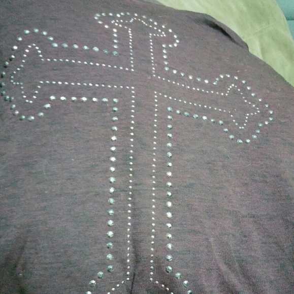 NWT Distressed, studded tee - Picture 3 of 3