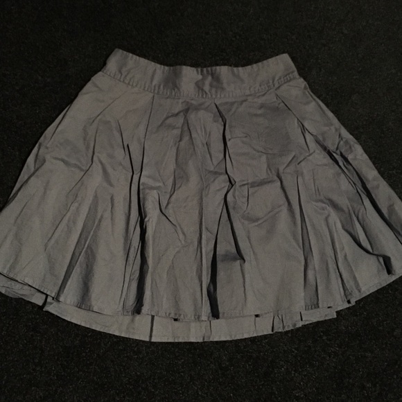 Blue pleated skirt
