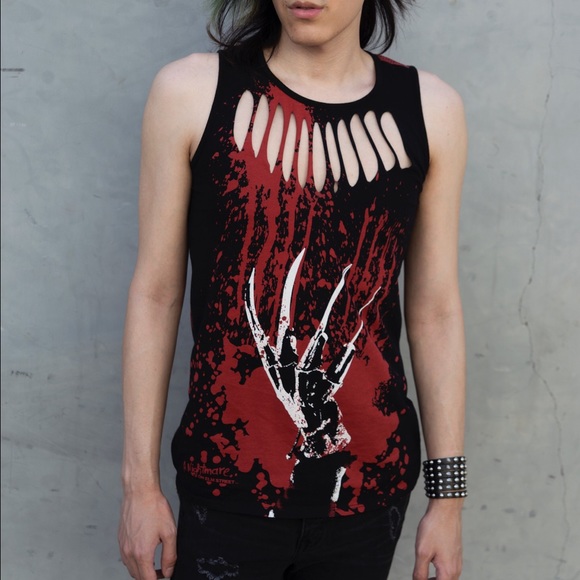 Freddy Kreuger Bloody Sleeveless Shirt Tank Top S