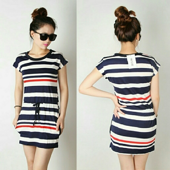 Women Striped Slim Elastic Casual Dress