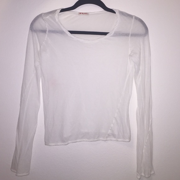 Marni sheer long sleeved top