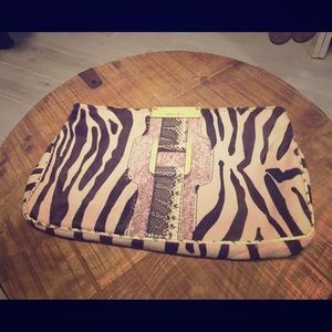 Jimmy Choo Zebra Print Clutch
