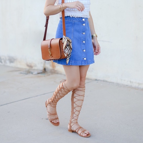 Stuart Weitzman Sparta Gladiator Lace Up Sandals