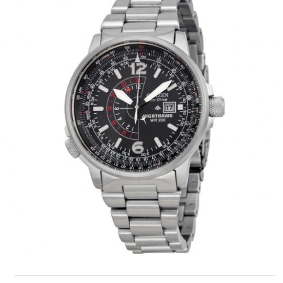 💥Beautiful💥Citizen NightHawk EcoDrive PilotWatch