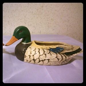 Pair of hand painted Mallard Duck candles
