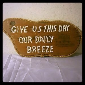 Hand carved wooden plaque