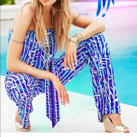 DISO Lilly Pulitzer Tia Jumpsuit Beach Breakers XS