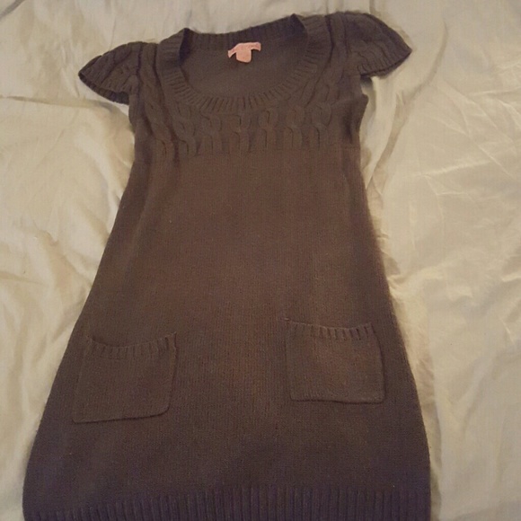 Grey sweater dress
