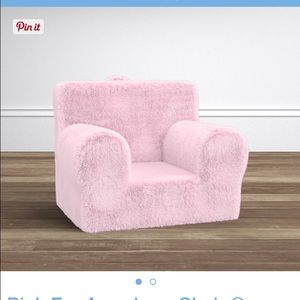 Pottery Barn Kids Pink Fur Anywhere Chair cover
