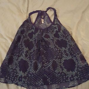 Purple and blue snake skin type tank top