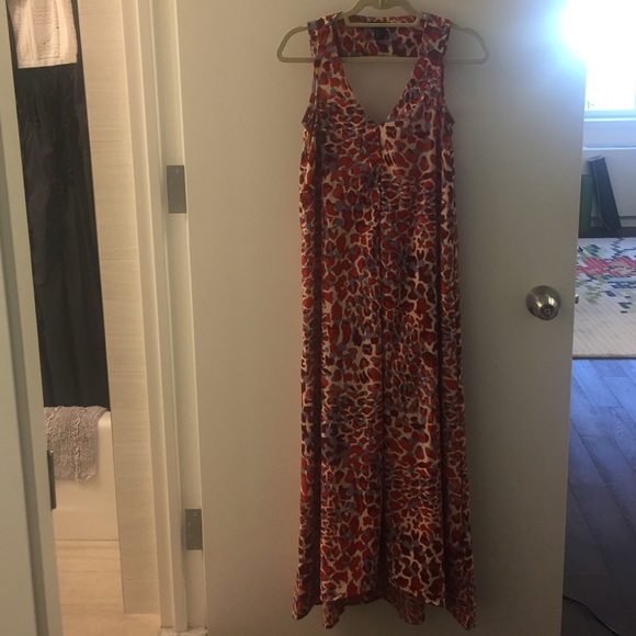 lovestitch floral maxi dress Love Language Floral Maxi Dress Peach/Teal / L