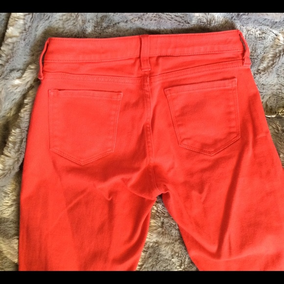 Red Orange Super Skinny Arizona Jeans - Picture 2 of 4