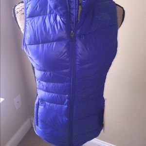 The North Face blue and black vest