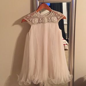 Marchesa Neiman Marcus Ivory Beaded Girls Dress
