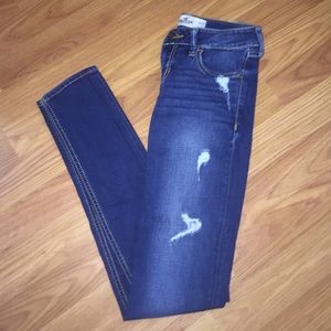 Hollister dark ripped jeans