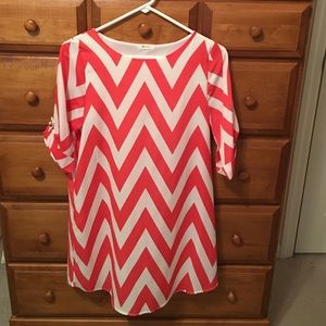 Everly chevron shift dress