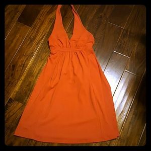 Susana Monaco burnt orange halter dress