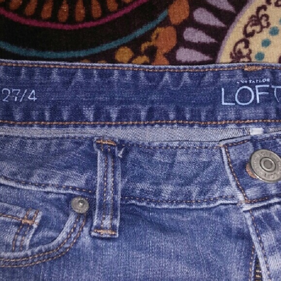 Ann Taylor Loft Cuffed Denim Shorts - Picture 3 of 3