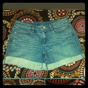 Ann Taylor Loft Cuffed Denim Shorts