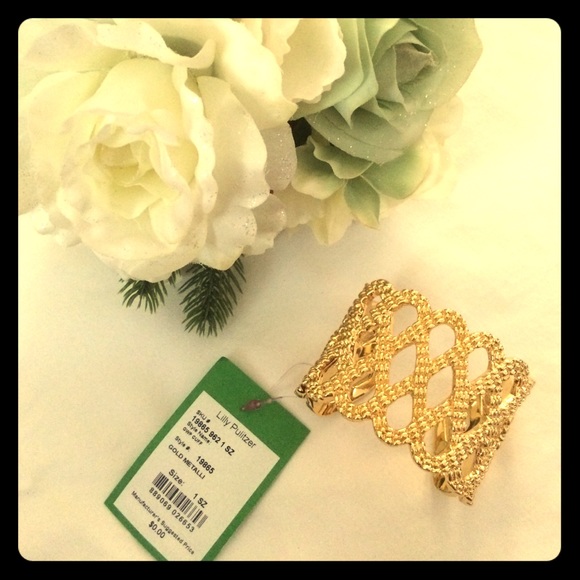 Lilly Pulitzer Gold Lattice Cuff
