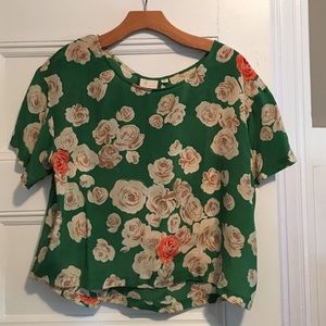 Anthropologie 9-H15 S'CL Rose Crop Top