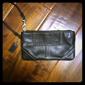 Black coach wristlet