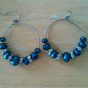 Sparkle blue earrings