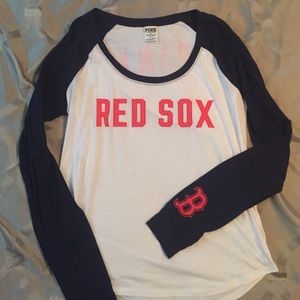 VS Pink Limited Edition Red Sox Baseball Shirt
