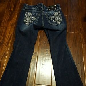 Miss me dark denim fluer de lis jeans