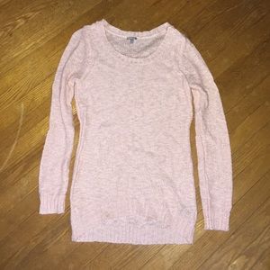 Pretty in pink knit sweater!