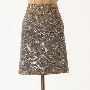NWOT Anthropologie Beaded Pencil Skirt