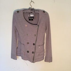 Kensie- grey military style peplum light jacket