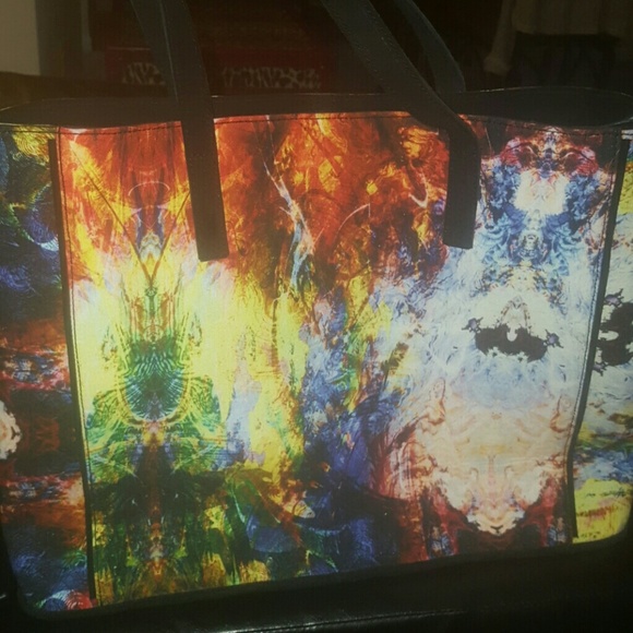 One of a kind printed canvas bag