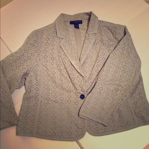 Beige Eyelet Jacket Size 18/20W