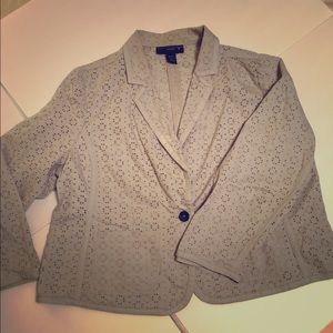 Beige Eyelet Jacket Size 18/20W