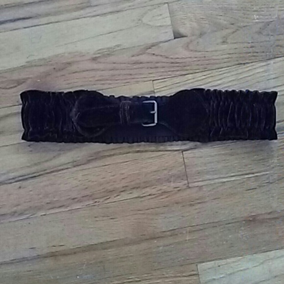 Brown velvet belt