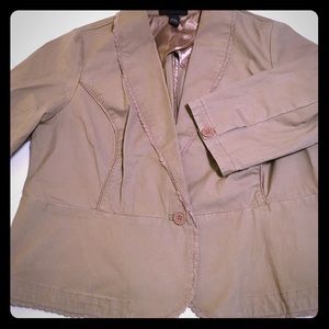 Tan Canvas Blazer Size 18/20
