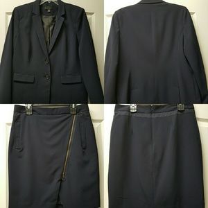 Navy Blue Worthington Skirt Suit