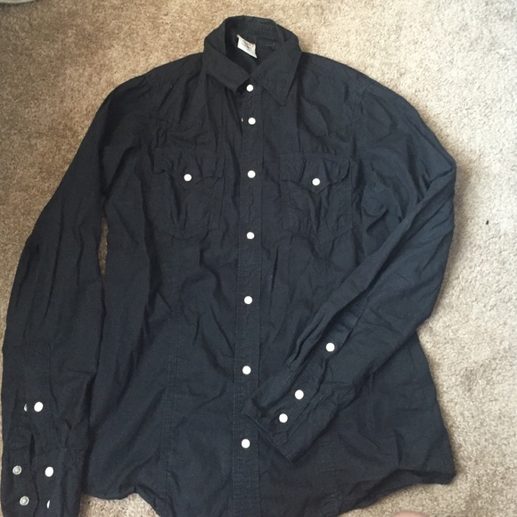 True religion western snap button shirt