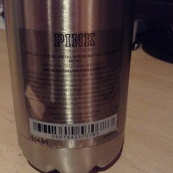 Victoria secret pink silver metal water bottle - Picture 4 of 4