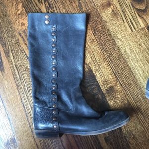 Steve Madden leather boots BLACK
