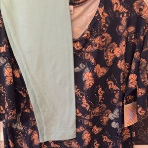 TC sky blue leggings and Medium butterfly Irma
