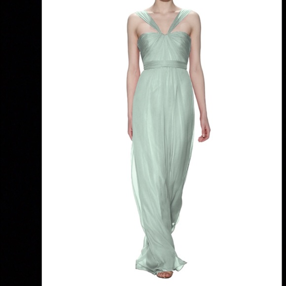 Mint Green Amsale Bridesmaid Dress