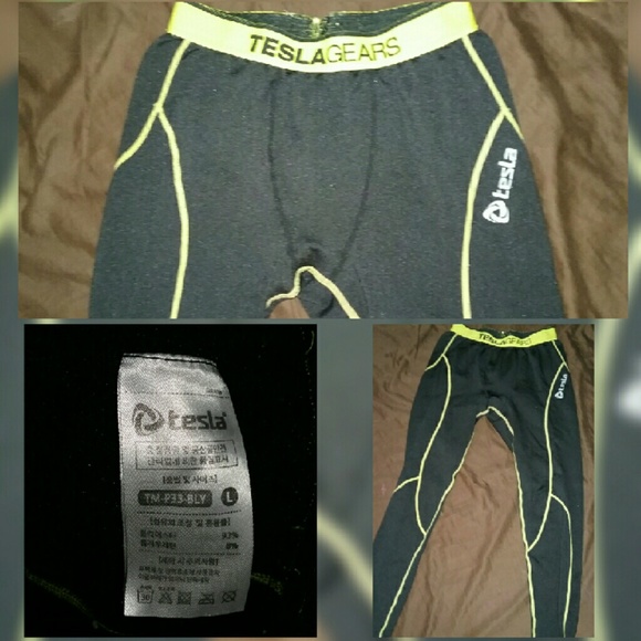 TESLA GEAR WORKOUT compression  PANTS!!!