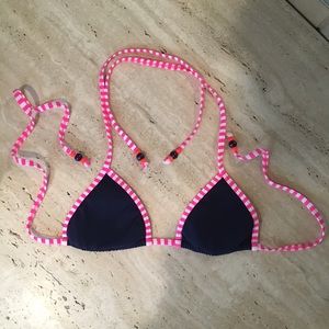 Vineyard Vines Navy & Pink Bikini Top