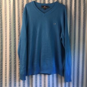 Men's Vineyard Vines blue V neck sweater