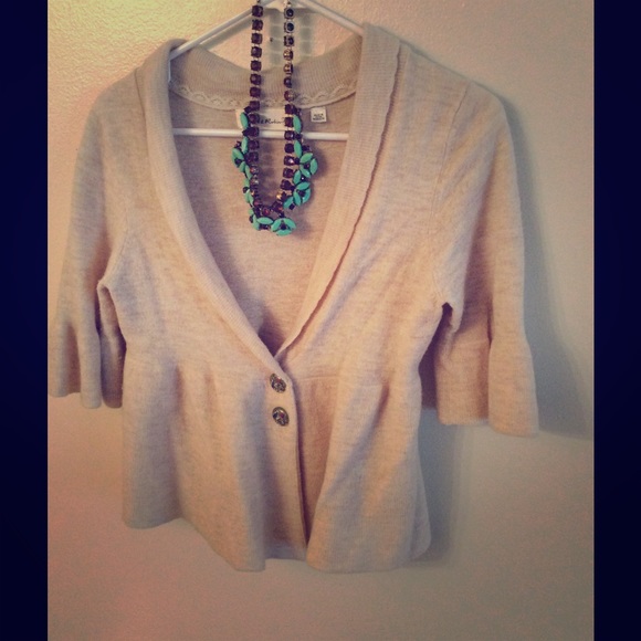 Anthropologie wool cropped cardigan