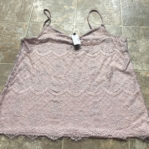 Maurices Cami. Beautiful blush lace with lining.