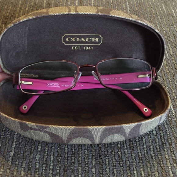 Like new Coach prescription eyeglasses with case.
